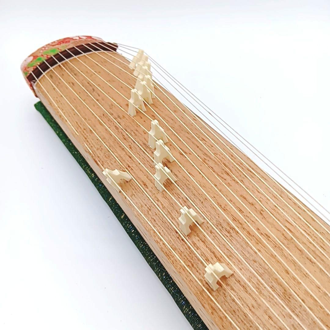 短琴 ミニ琴 箏 和楽器 弦楽器 13弦 約42cm セット 猫足つき 畳有り