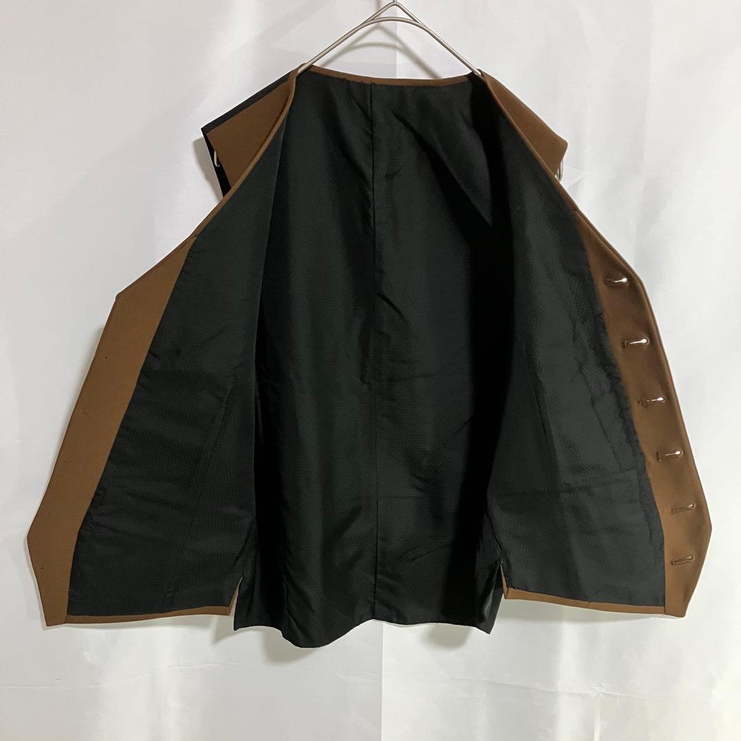 【3ピース/カジュアルスーツセットアップ】ブラウン/メンズM相当/ウール美品