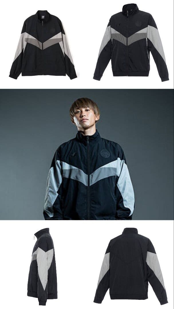 new balance black out ウインドジャケット上下セットアップ