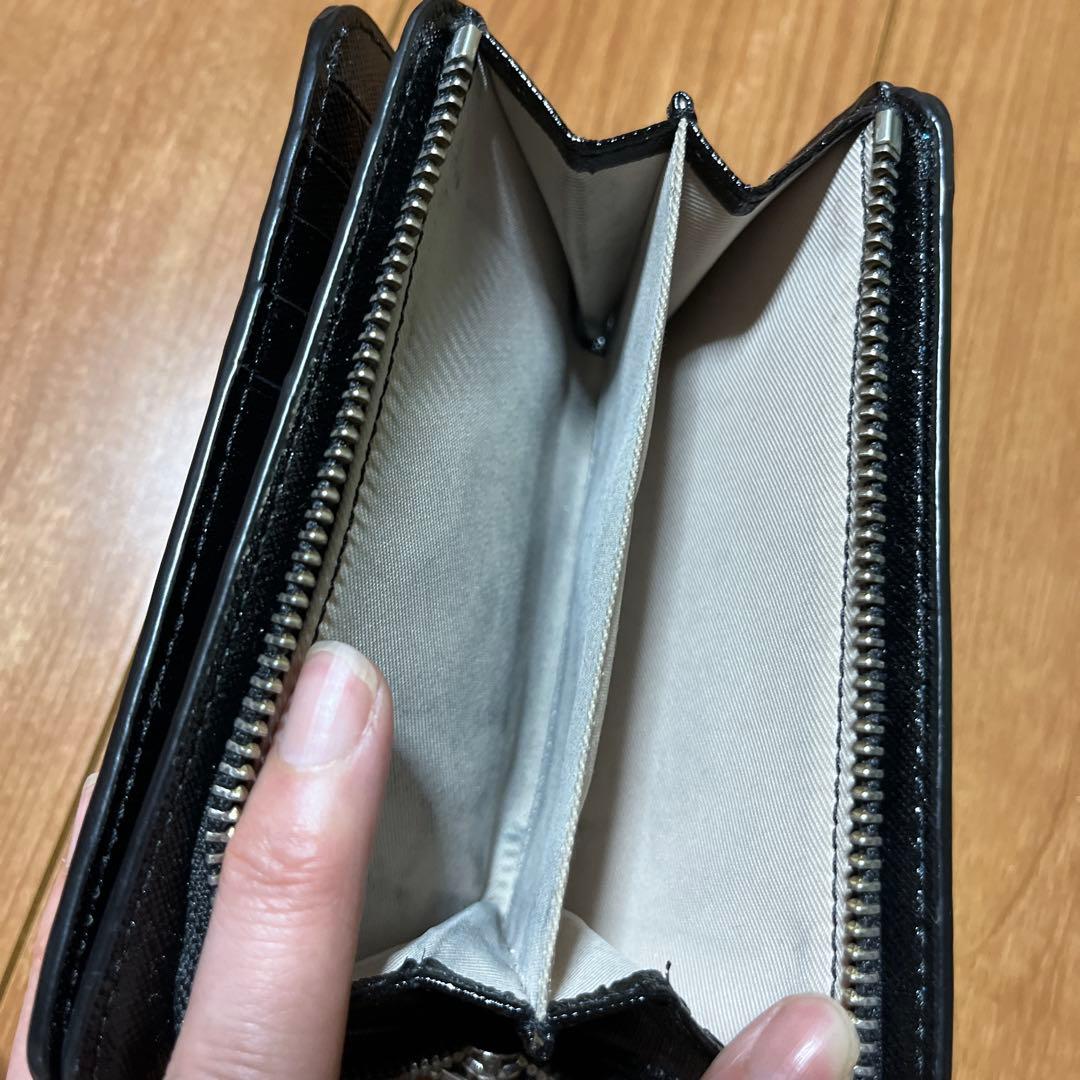 スヌーピー マークジェイコブスコラボ二つ折り財布 ホワイト/ブルー