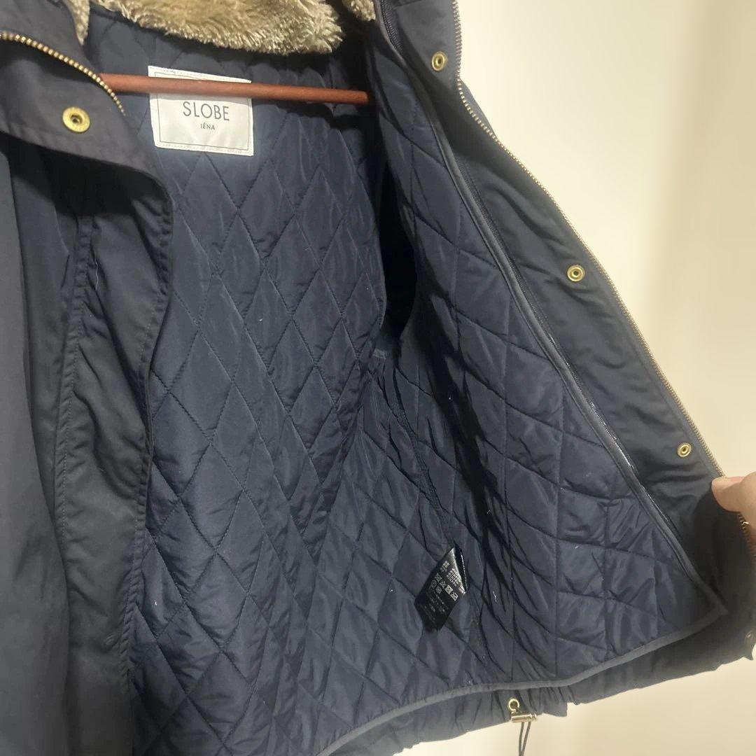SLOBE IENA エコファーライナー付き フードミリタリー ブルゾン