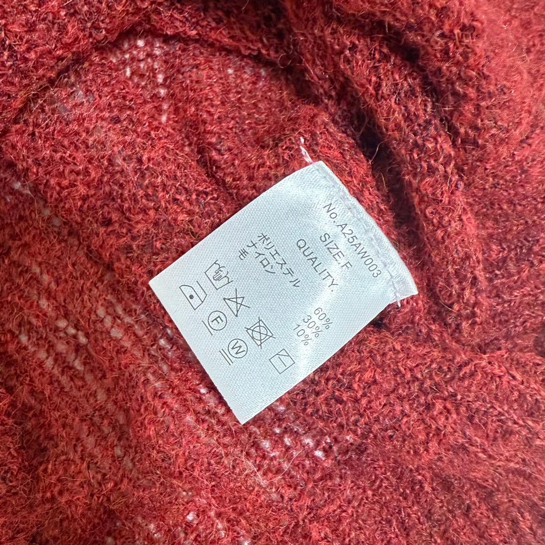 トップス Andequal wave design sheer knit