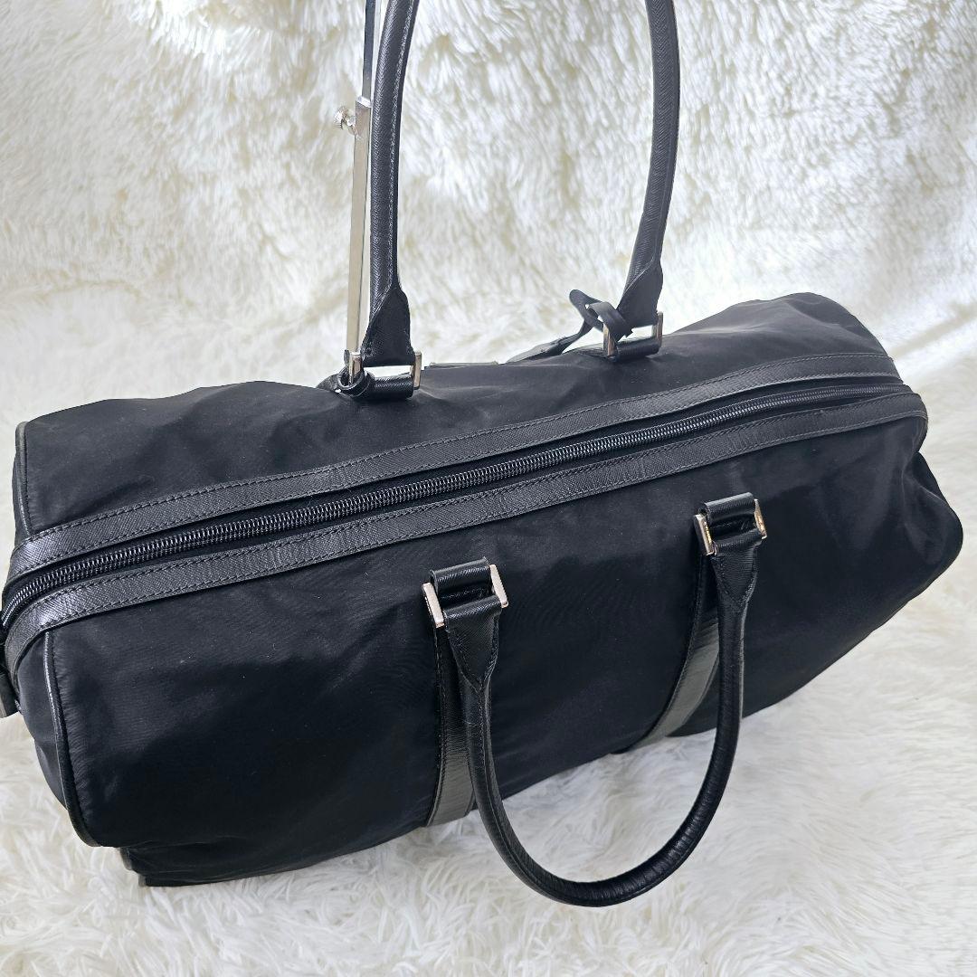 美品✨プラダ 大容量 サフィアーノレザー ナイロン ボストンバッグ 2way
