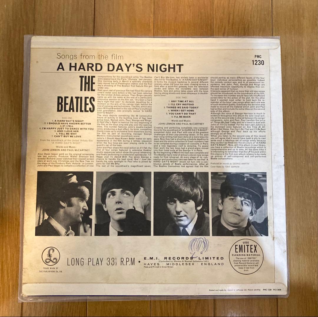 稀少UKオリジナルBeatlesハードデイズナイトビートルズレコード