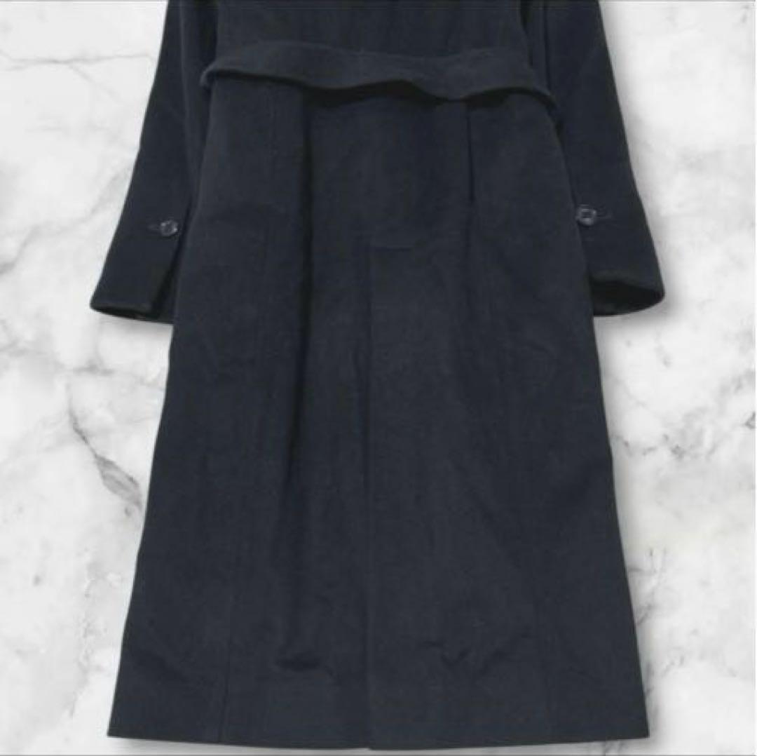 INED イネド　ロングコート　 ベルテッド　カシミヤ100% ブラック
