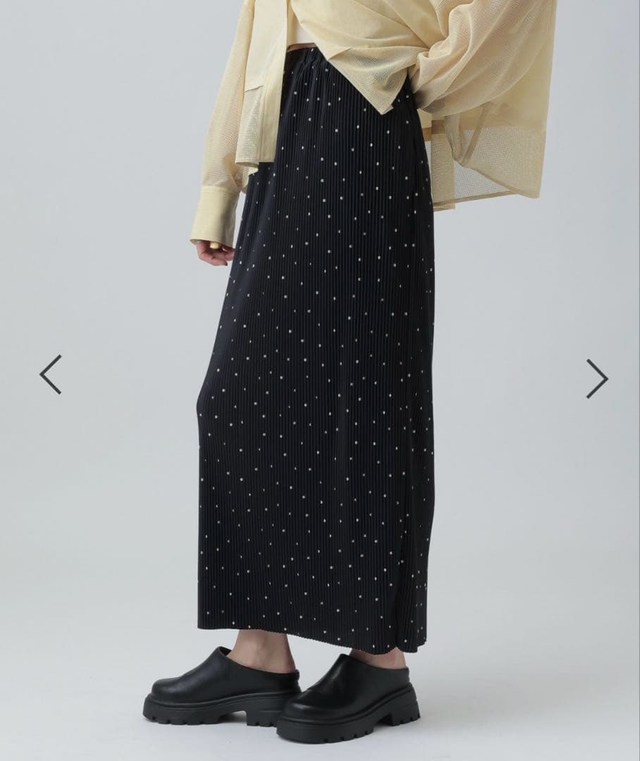 新品　LEPSIM プリーツスカート　ドット　フリーサイズ