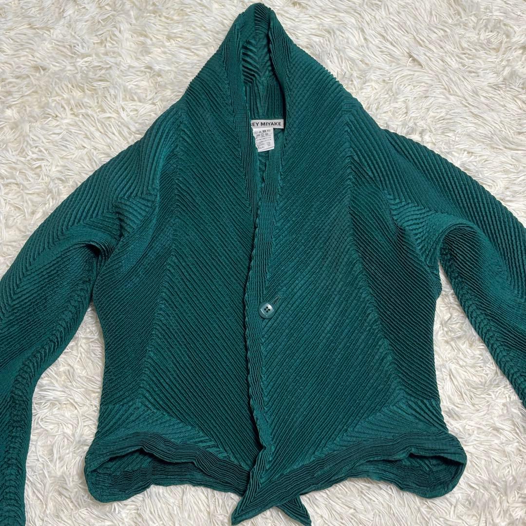 ISSEY MIYAKE プリーツ 立体デザイン カーディガン サイズ2 日本製