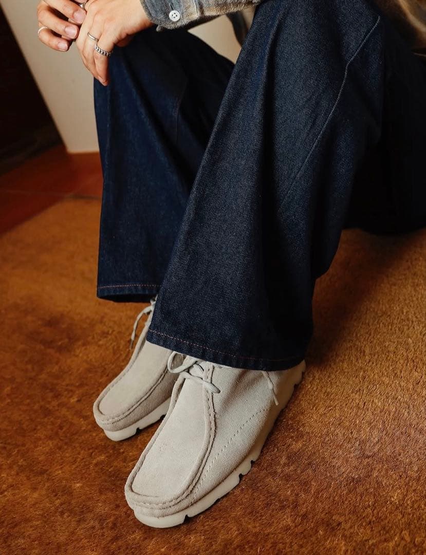 靴 Clarks Wallabee BT PAF BEIGE SUEDE uk8.5