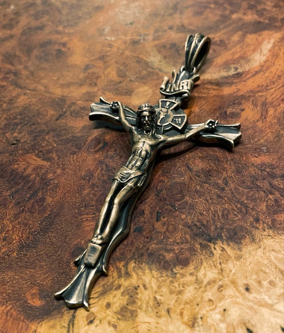 INRI クロス シルバー ペンダントトップ 十字架 キリスト ヴィンテージ