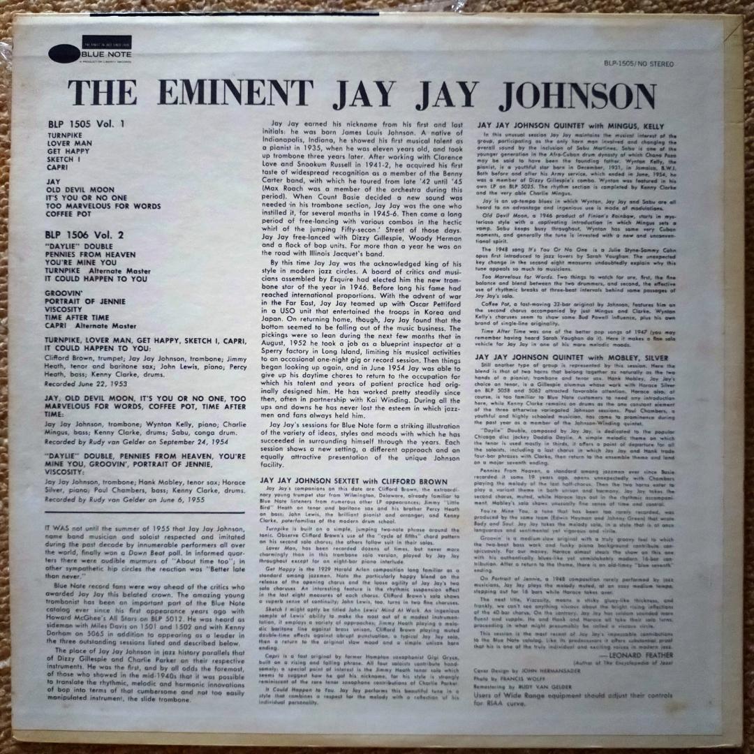 The Eminent J.J.Jonson Vol.1　レコード　他