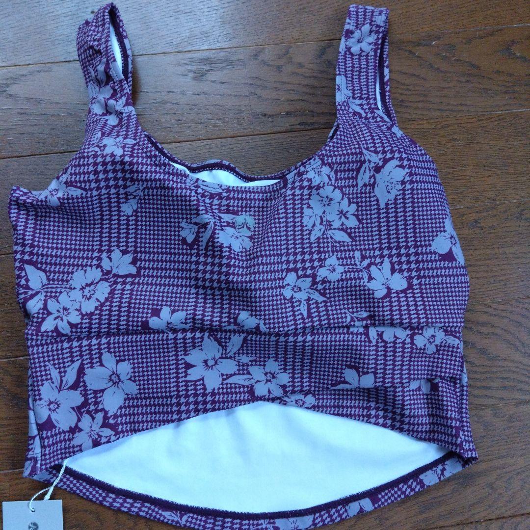 紫系花柄ヨガウェア Mサイズ