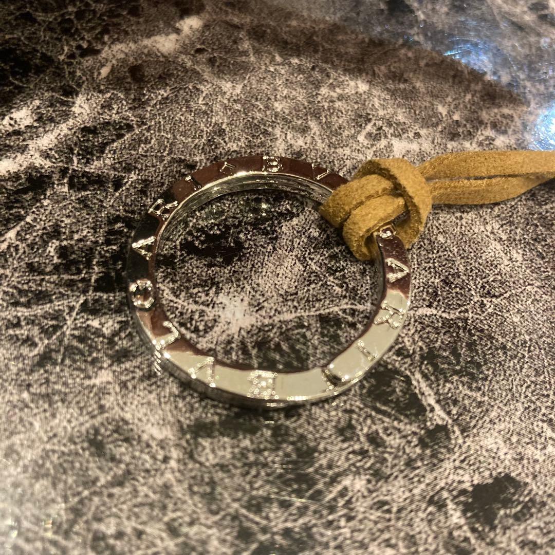 【美品】BVLGARI ブルガリ シルバー キーリング ネックレス　ロゴリング