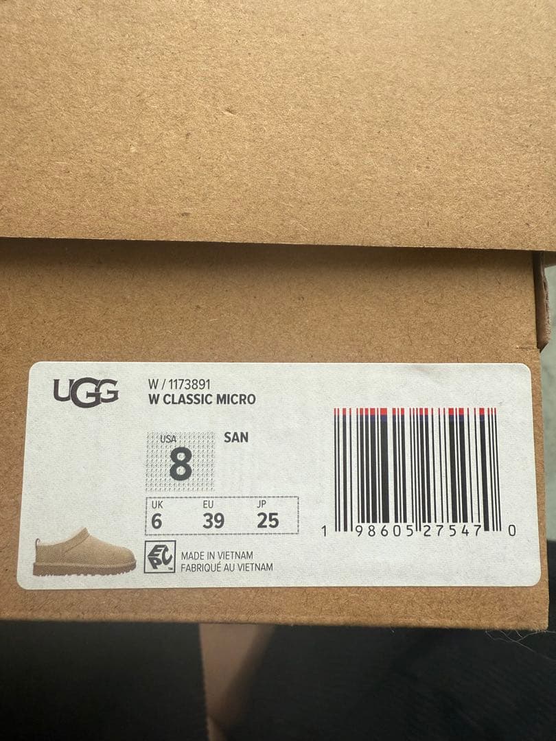 未使用！UGG CLASSIC MICRO 25cm サンド