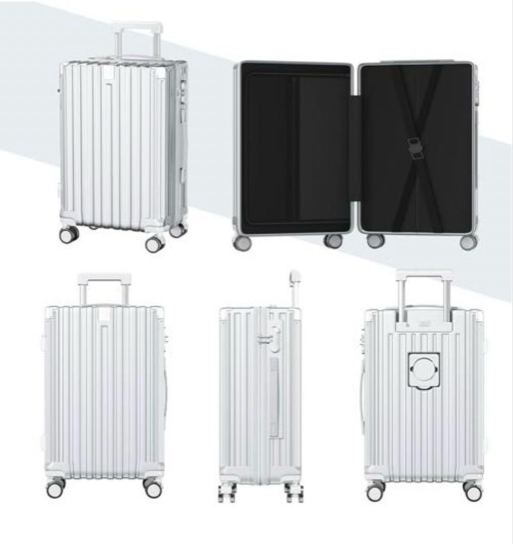スーツケース 40L 大容量 キャリーケース USBポート カップケース付き新品
