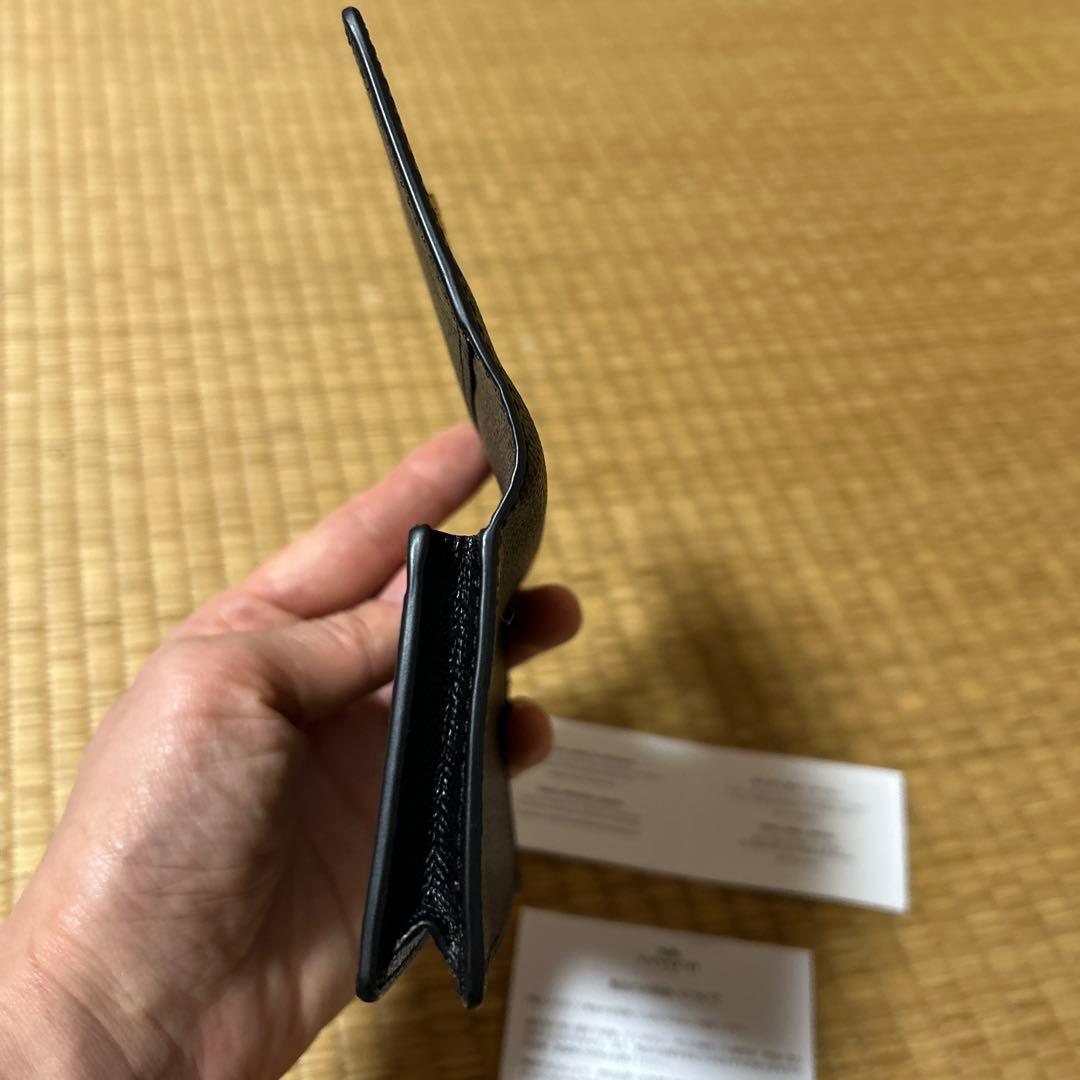 COACH ブラック レザー 名刺入れ