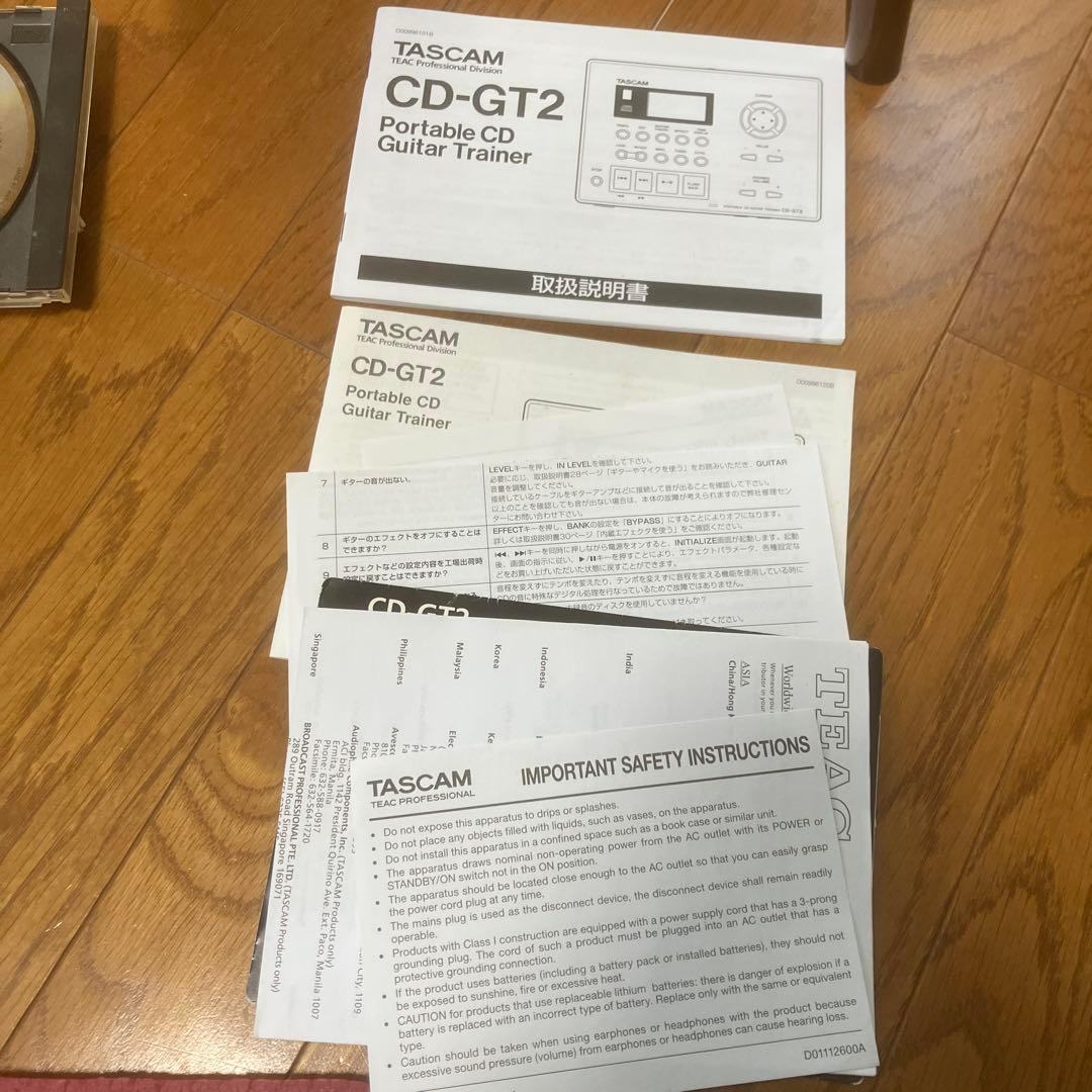 TASCAM CD-GT2 ポータブルCDギタートレーナー