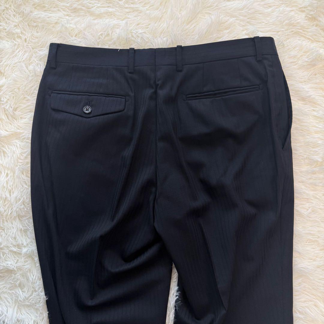 Polo 美品 ネイビー メンズスーツパンツセット ストライプ 92A5
