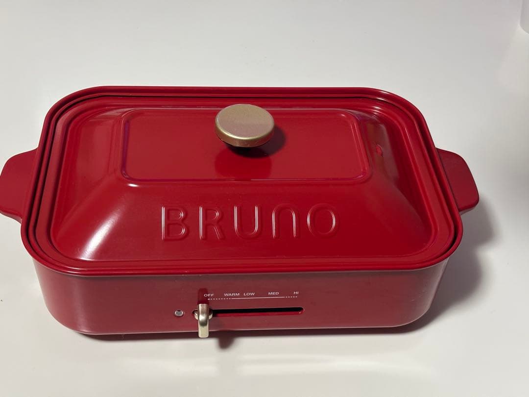 ブルーノ　コンパクトホットプレート　レッド