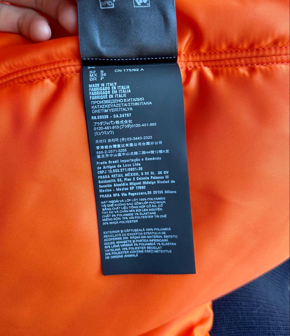 PRADA 2024AW RE-NYLON ネイビー パデッドジャケット