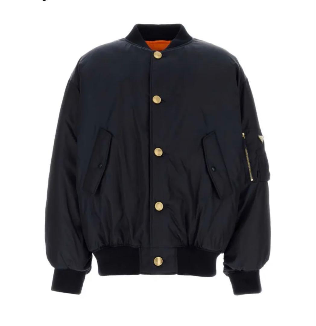 PRADA 2024AW RE-NYLON ネイビー パデッドジャケット
