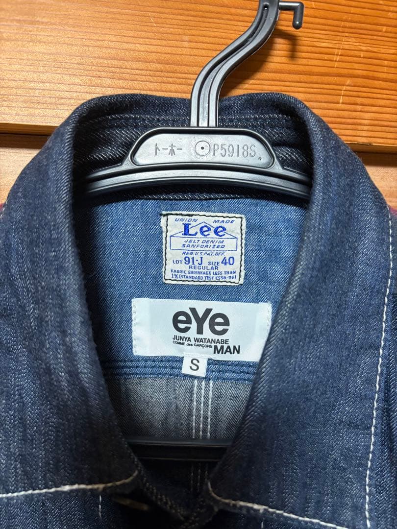 【最終値下】Lee eYe ジュンヤカバーオール S デニムレッドチェック