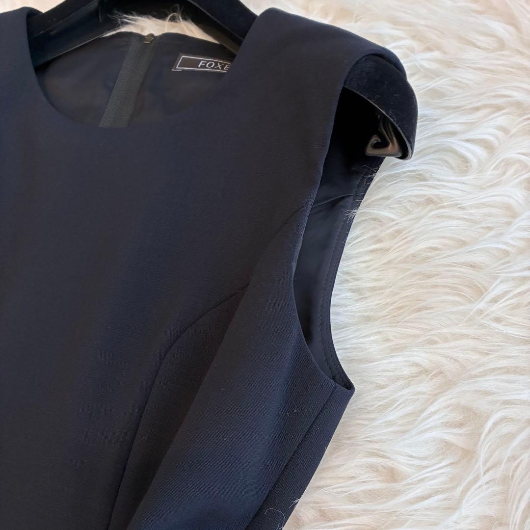 美品♡フォクシー　ウールワンピース Charlotte Dress ネイビー