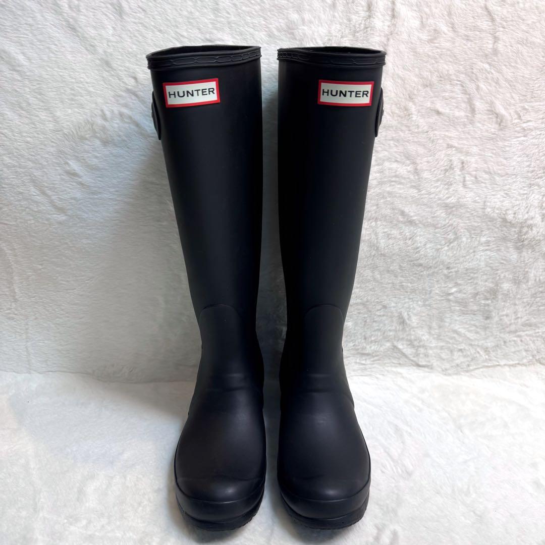 【正規品】美品✨ハンター　レインブーツ　長靴　スノーブーツ　ブラック　37