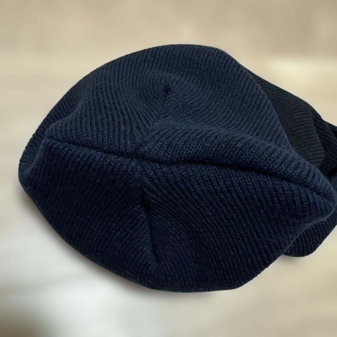 ナイキ ニットキャップ ニット帽 NIKE スウッシュ 刺繍　黒 オールド