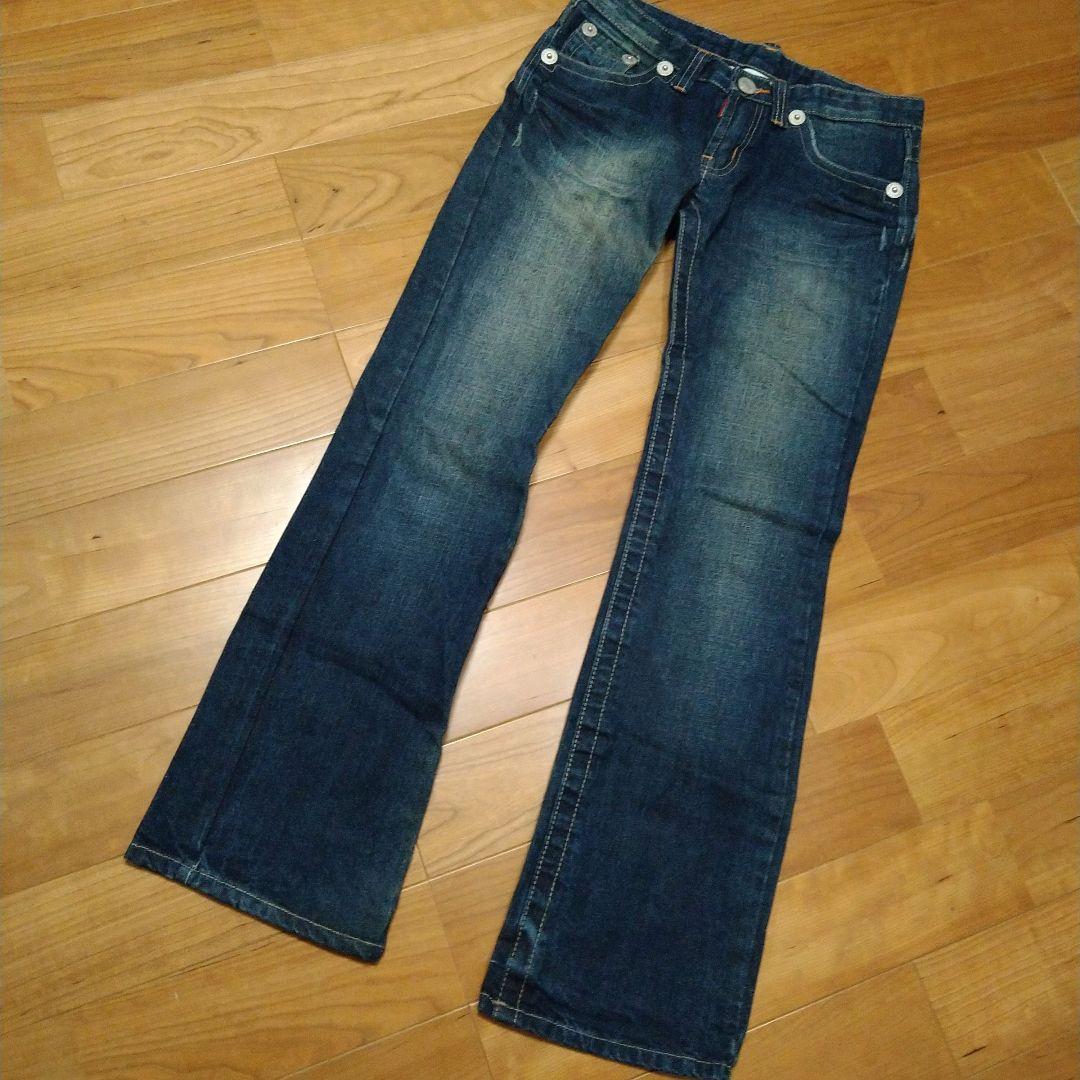 【美品】DSQUARED　29　フレア　刺繍　濃紺　DCDCパッチ スタッズ