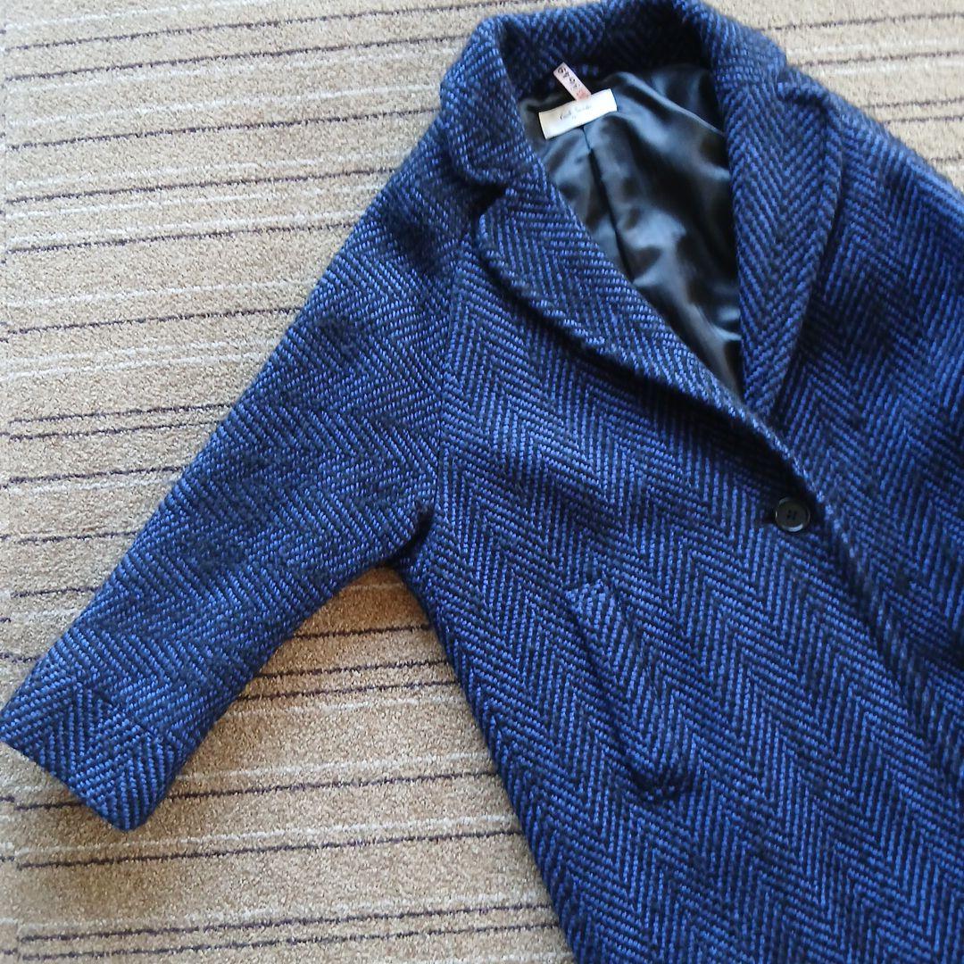 『専用』Paul Smith ネイビー ヘリンボーン ロングコート