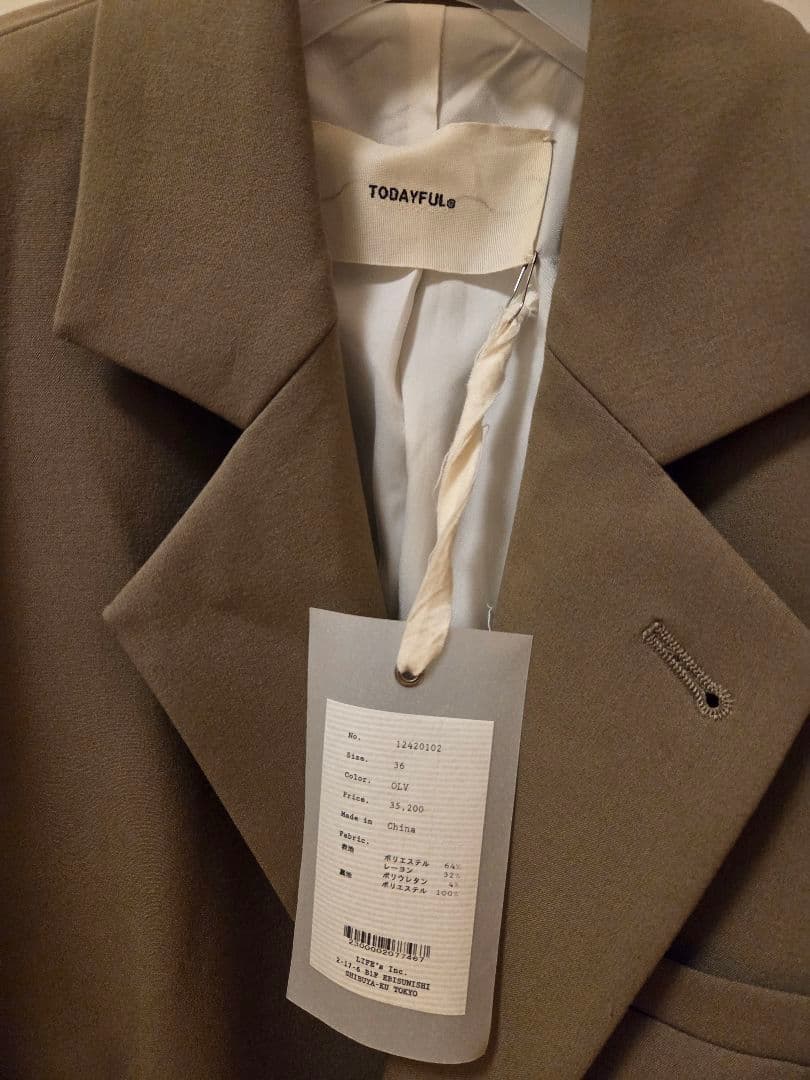 TODAYFUL Over Shoulder Jacket オリーブ36