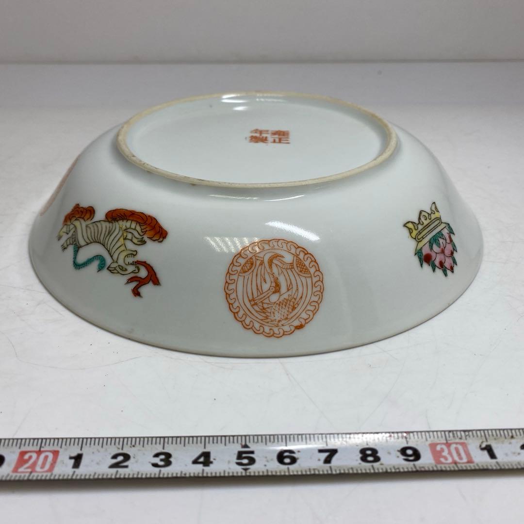 中国美術 雍正年花 中国 直径約19cm 東T8-0203②