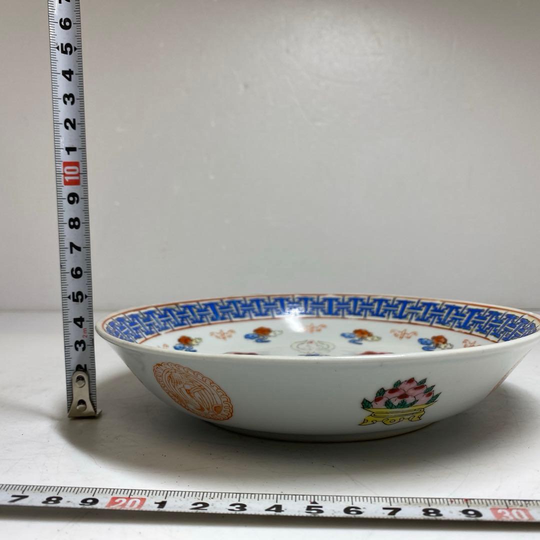 中国美術 雍正年花 中国 直径約19cm 東T8-0203②