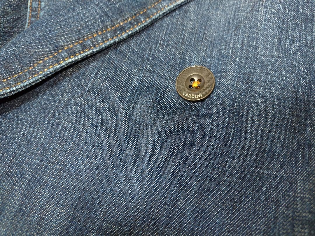 LARDINI デニム ダブルブレストジャケット