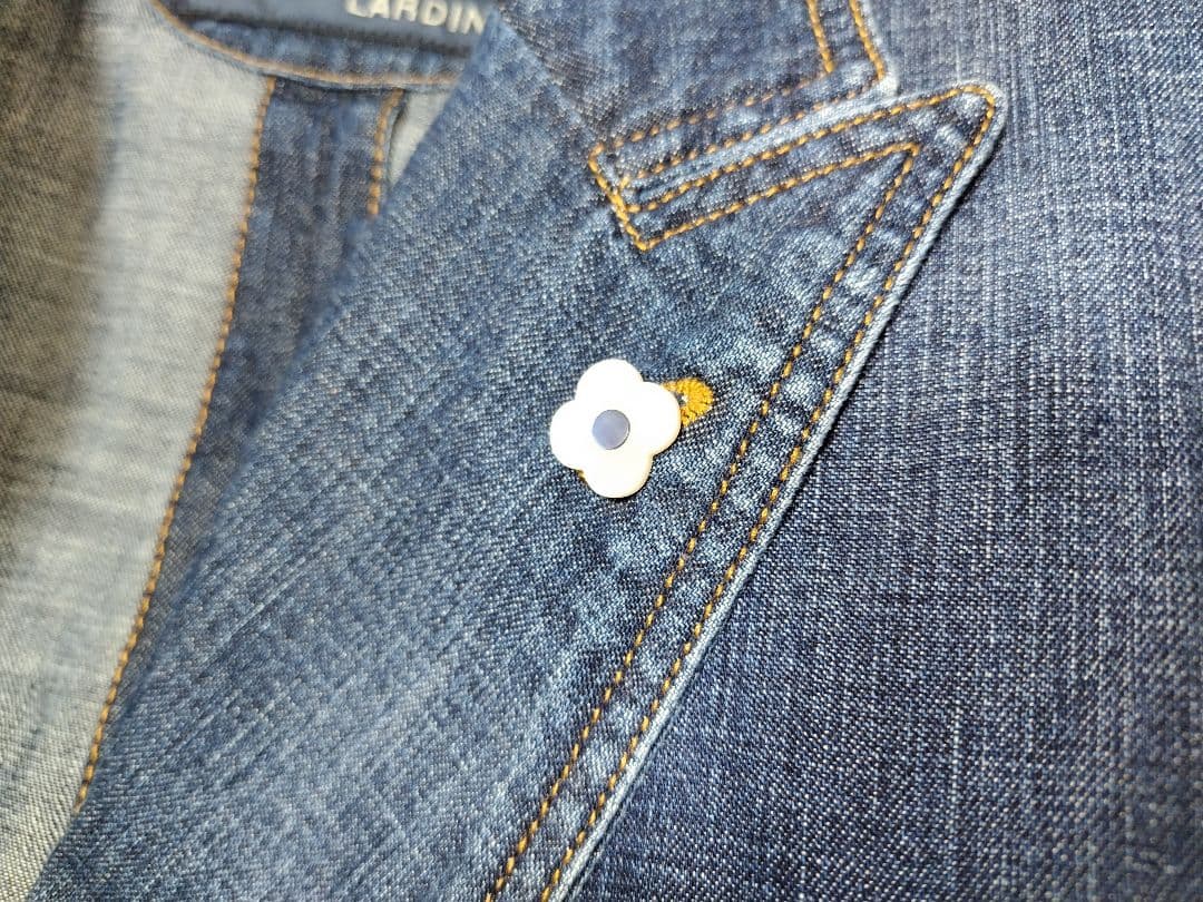 LARDINI デニム ダブルブレストジャケット