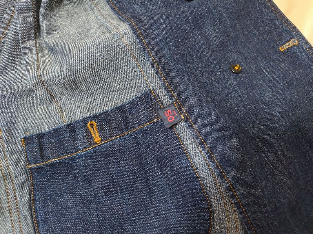LARDINI デニム ダブルブレストジャケット
