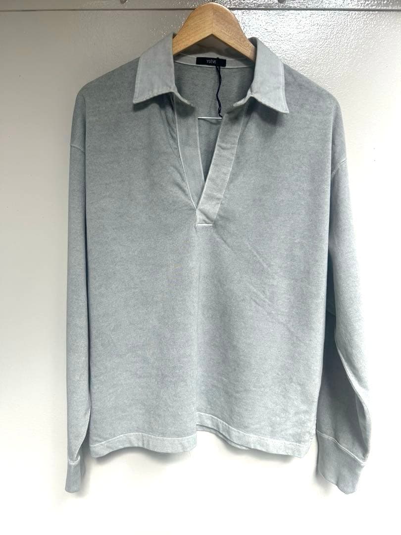 【新品】イレーブ YLEVE グレー 長袖ポロシャツ