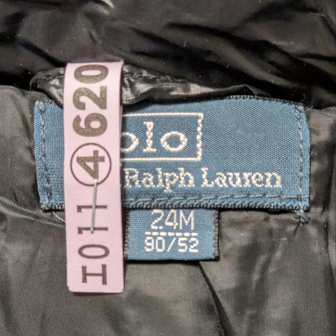 POLO ポロラルフローレン フード取外し可 ダウン 黒 90cm