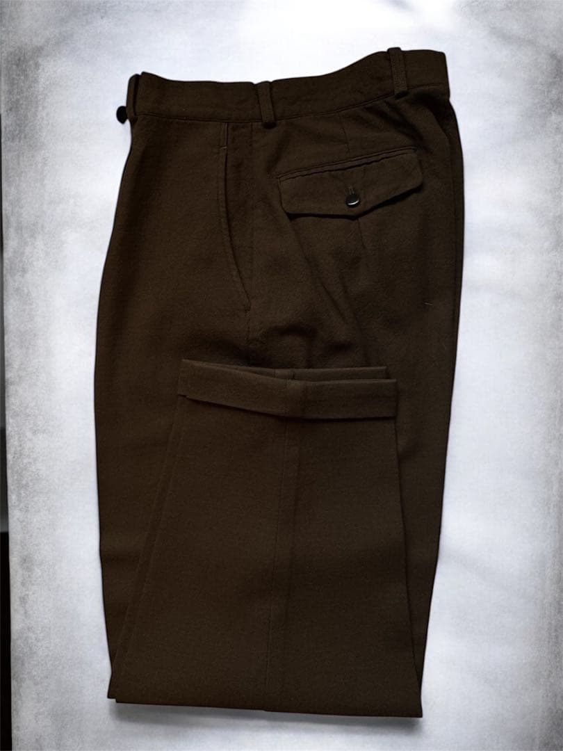 知*越様 03AW Yohji Yamamoto レザー切替 セットアップ 茶