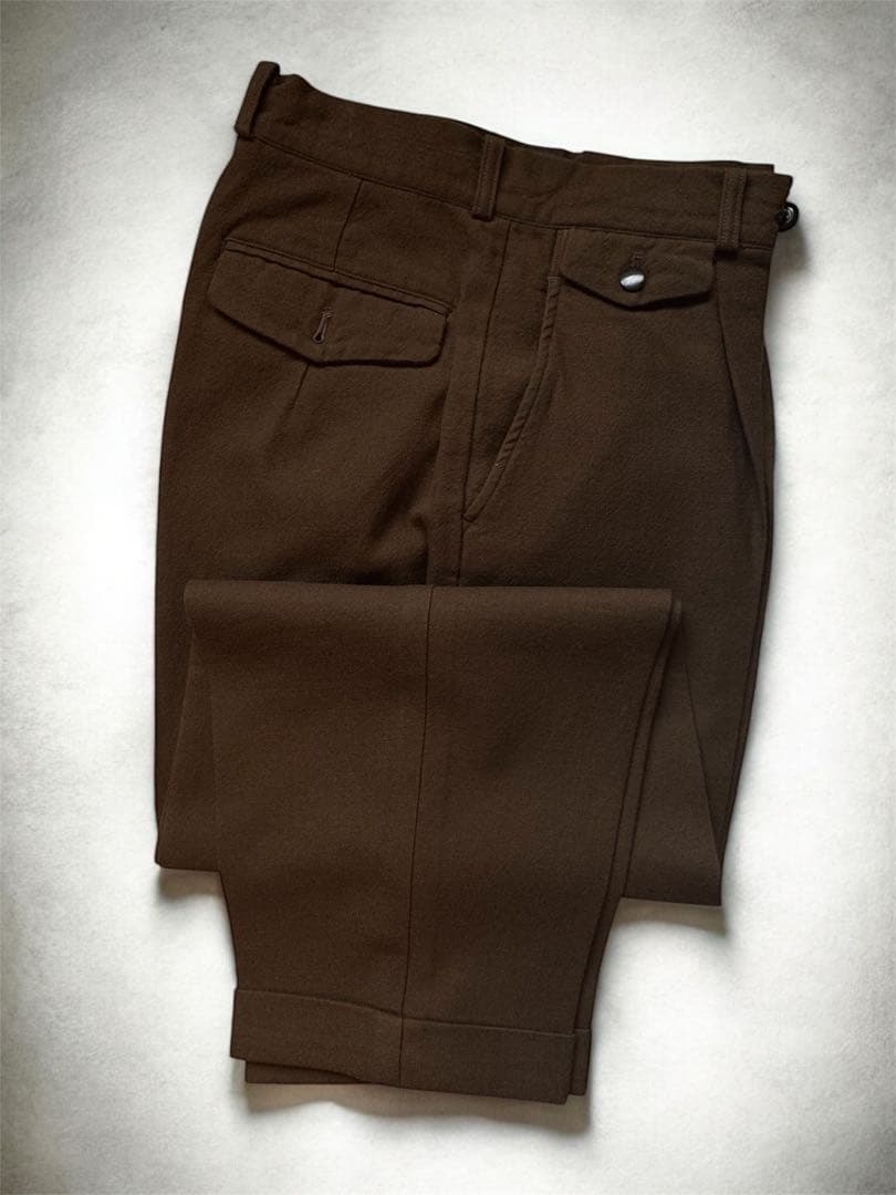 知*越様 03AW Yohji Yamamoto レザー切替 セットアップ 茶