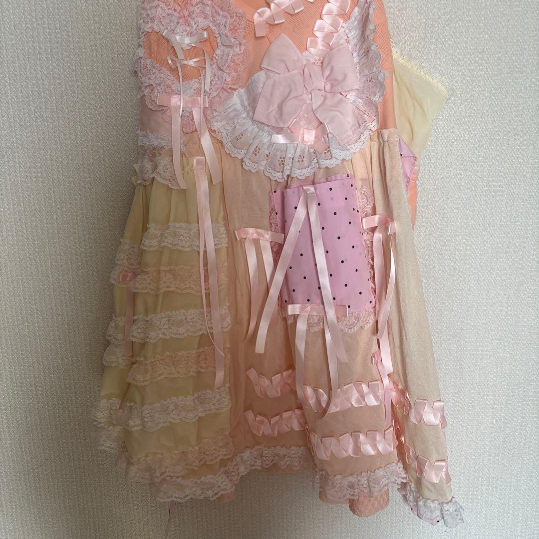 グニフニ　ひざ丈ワンピース ピンク系