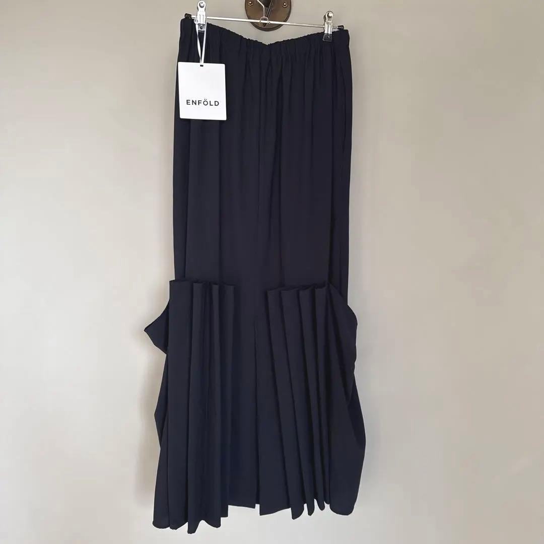 enfold connect-tac skirt 38ロングスカート Dネイビー