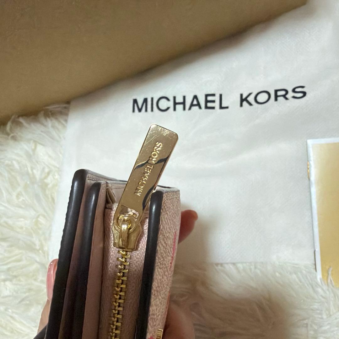 マイケルコース 財布 ハート ウォレット ミディアム -MKシグネチャー