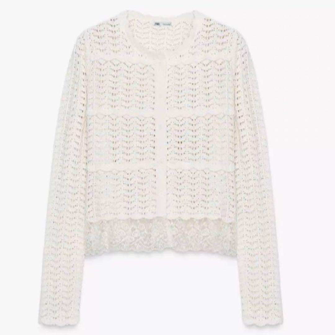 【ZARA】ロマンティックシェニールジャケット S