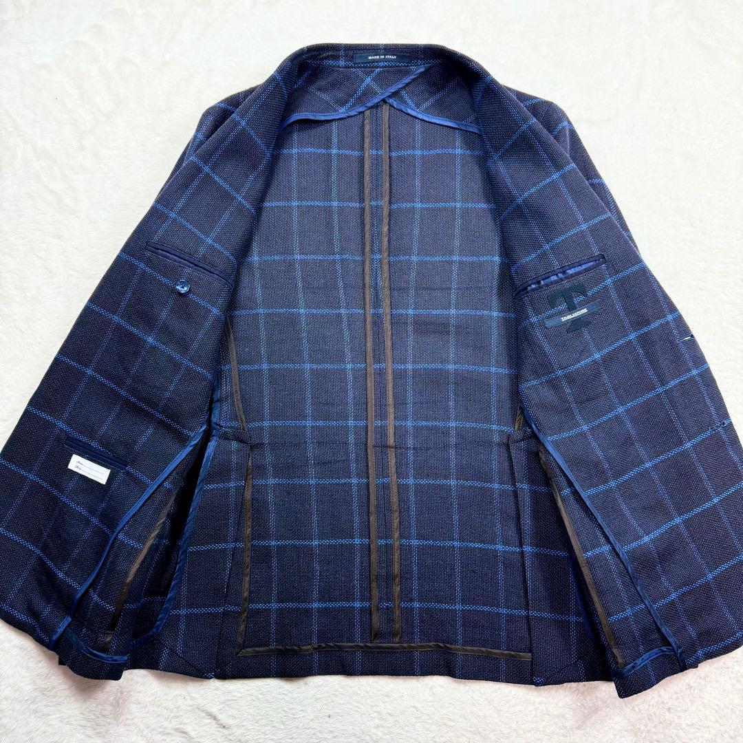 TAGLIATORE テーラードジャケット ウール リネン ウインドペイン 50