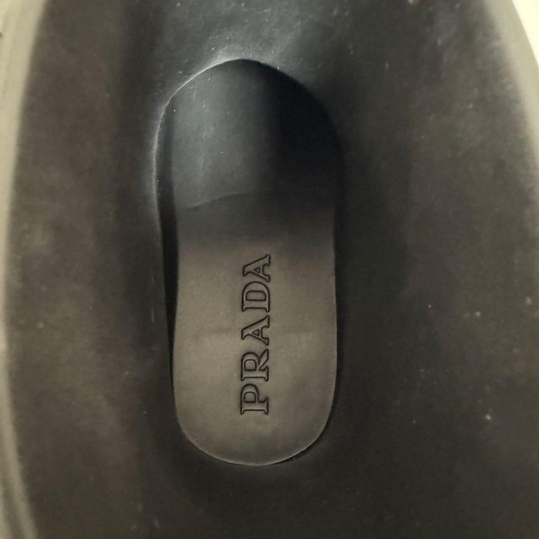 【極美品】PRADA プラダ ブラック レインブーツ ショートブーツ ラバー 黒