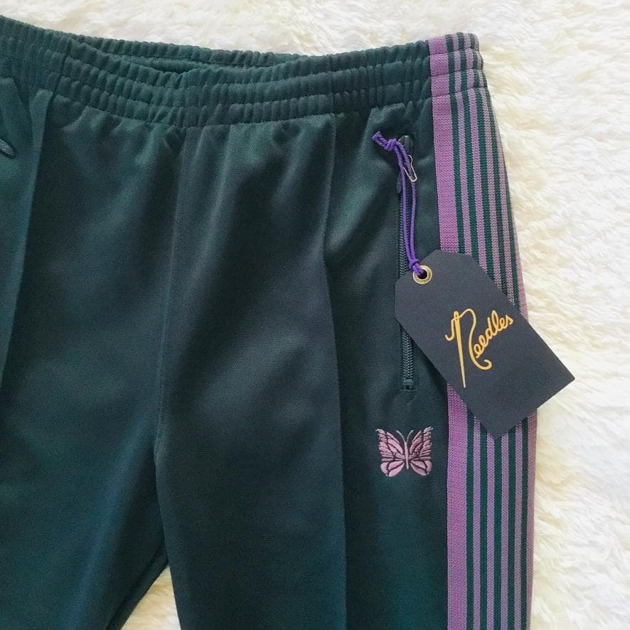 新品 NEEDLES ナロー トラックパンツ グリーン Sサイズ