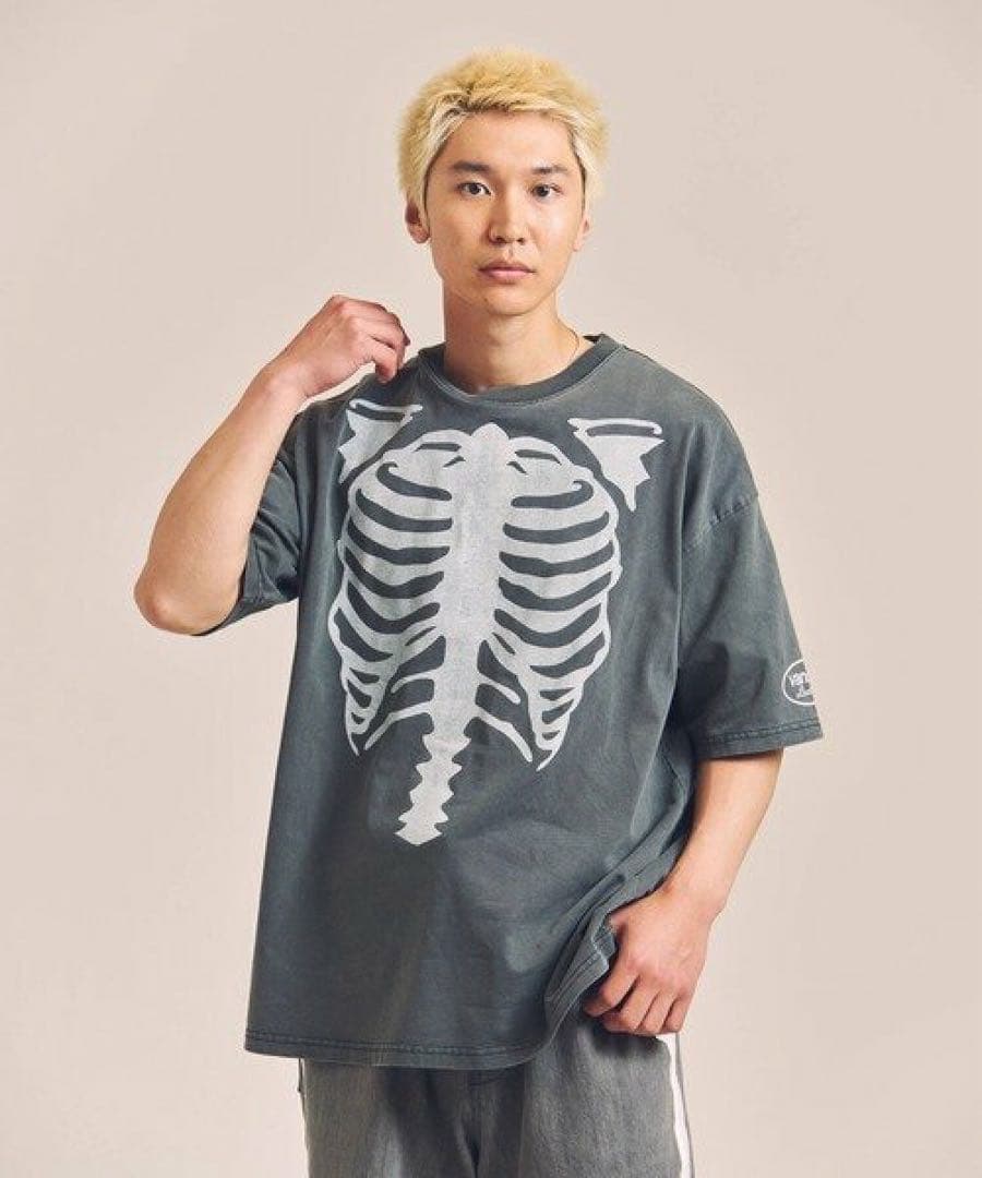 Skelton Bones Pigment Dyed Tee メンズサイズ