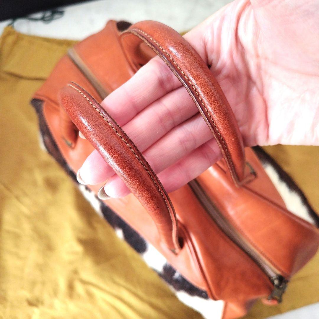 ✦希少✦イルビゾンテ ハラコボストンバッグ 牛革 レザー IL BISONTE