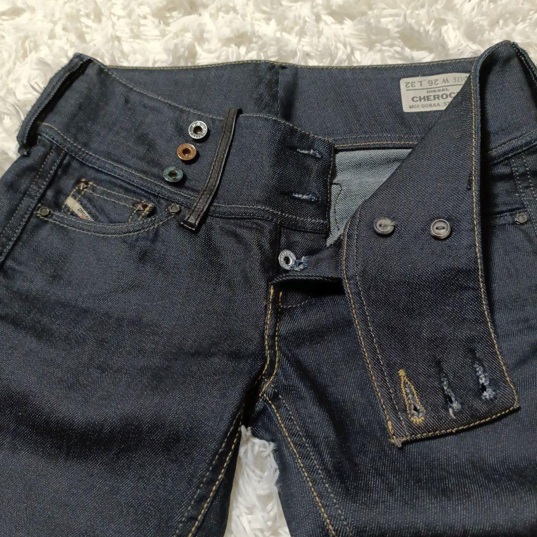 【美品✨️】DIESEL CHEROCK W26 美脚フレア 濃紺 ストレッチ